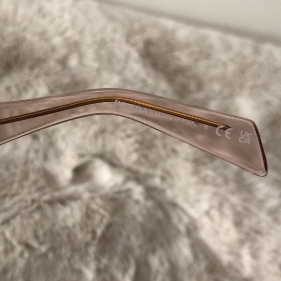 Prada Symbole sunglasses SPR 17W Pink frame Mahoghany lenses - Picture 13 of 13